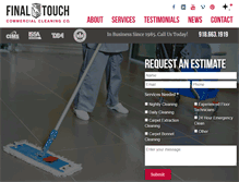 Tablet Screenshot of finaltouchcleaning.com